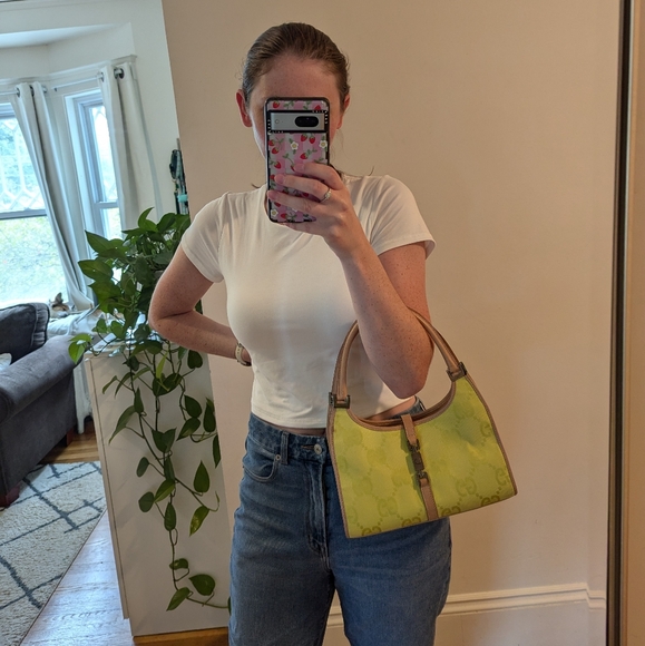 Gucci Jackie Jumbo GG Neon Yellow/Green Bag - Picture 13 of 17